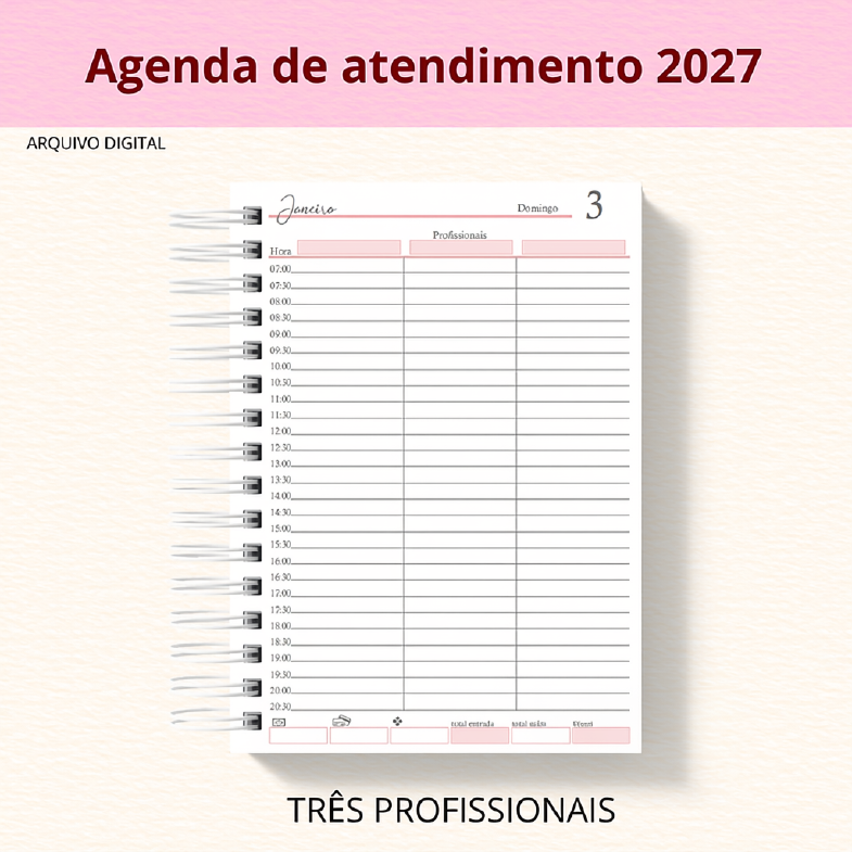 Agenda 3 profissionais