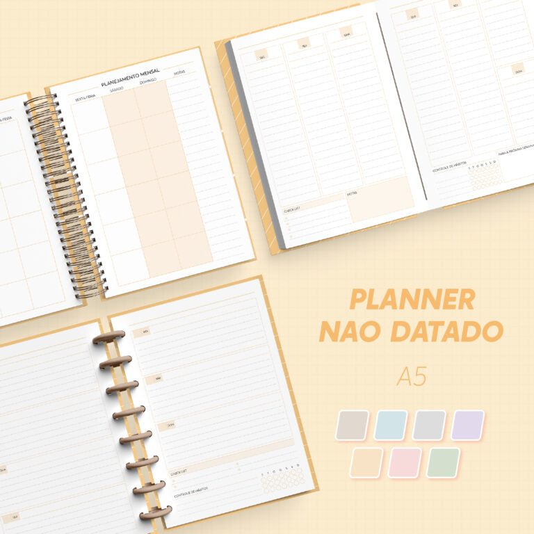 Planner Não Datado - A5