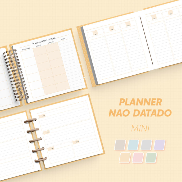 Planner Não Datado - Mini