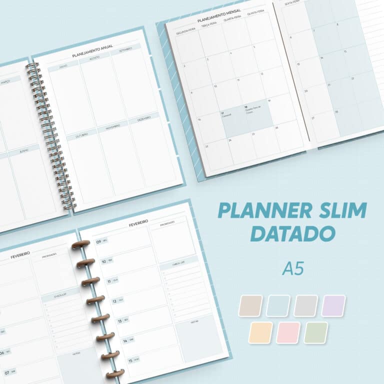Planner Slim 2027 Datado - A5