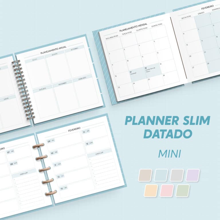 Planner Slim 2027 Datado - Mini